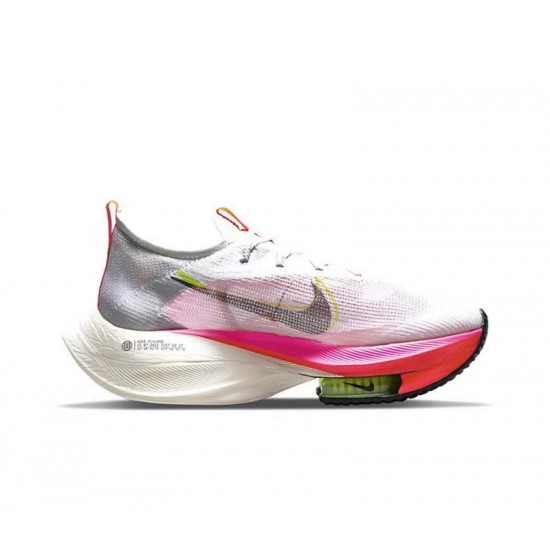 Women/Men Nike Air Zoom Alphafly Next 2 White and Pink Sports Shoes