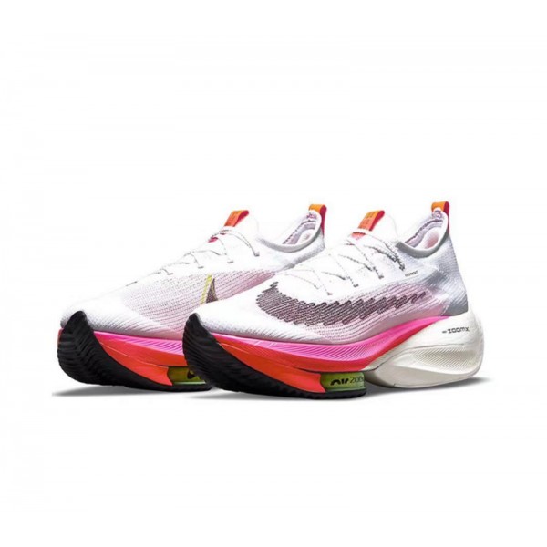 Women/Men Nike Air Zoom Alphafly Next 2 White and Pink Sports Shoes