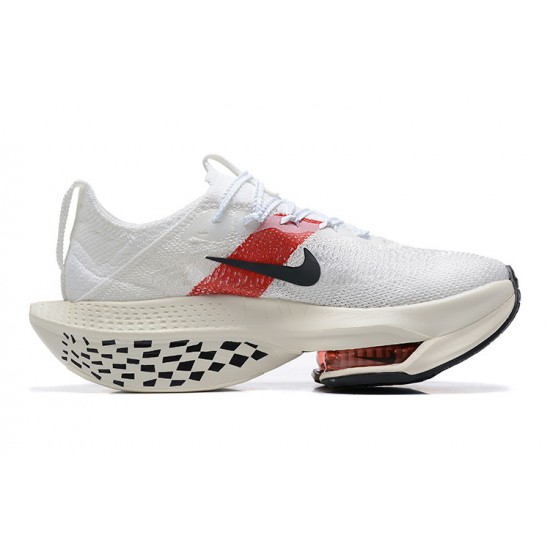 Women/Men Nike Air Zoom Alphafly Next 2 White and Red Sports Shoes