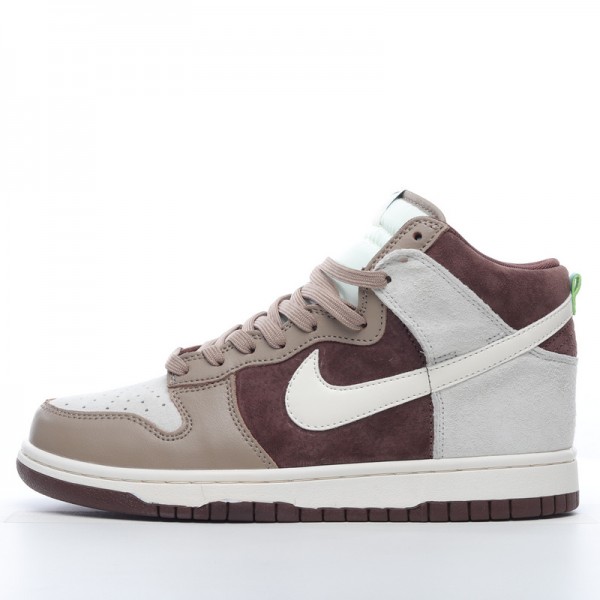 Nike Dunk High Light Chocolate DH5348-100 Brown White 