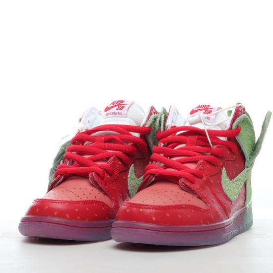 Nike SB Dunk High Strawberry Cough CW7093-600 Red Green