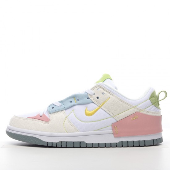 Nike Dunk Low Disrupt FT2 DV3457-100 Yellow Pink