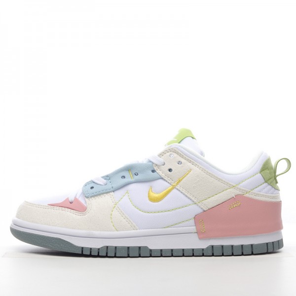 Nike Dunk Low Disrupt FT2 DV3457-100 Yellow Pink 