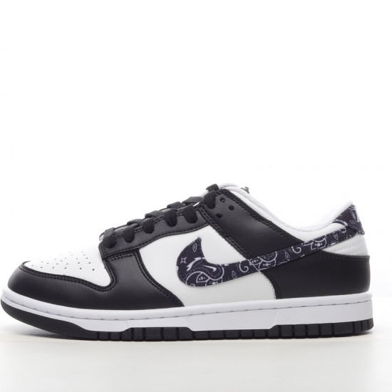 Nike Dunk Low Black Paisley DH4401-100 Black White