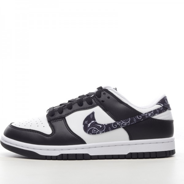 Nike Dunk Low Black Paisley DH4401-100 Black White 