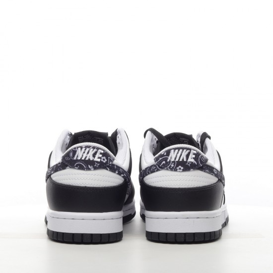 Nike Dunk Low Black Paisley DH4401-100 Black White