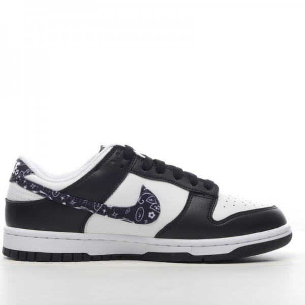 Nike Dunk Low Black Paisley DH4401-100 Black White 