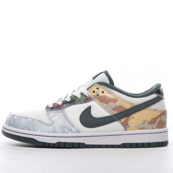 Nike SB Dunk Low Sail Multi-Camo DH0957-100 yelLow green