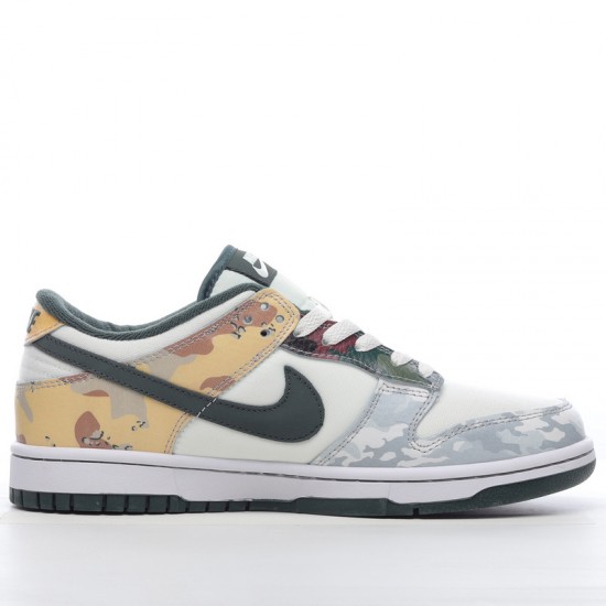 Nike SB Dunk Low Sail Multi-Camo DH0957-100 yelLow green