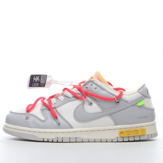 Off-White x Nike Dunk Low Lot 6 of 50 DM1602-110 Pink Gray