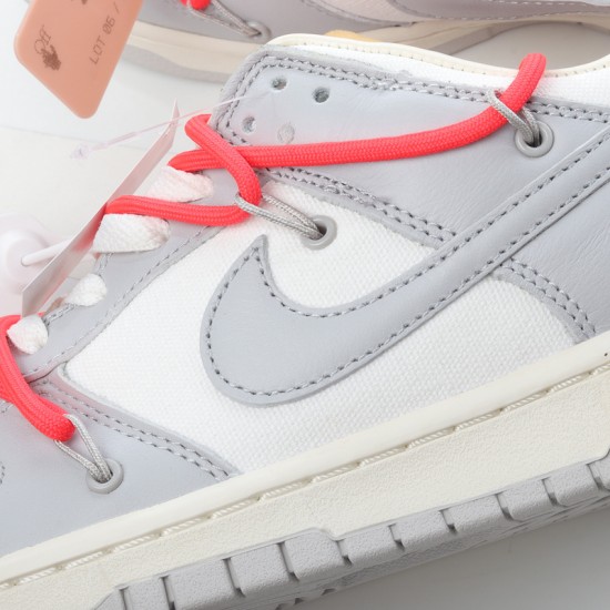 Off-White x Nike Dunk Low Lot 6 of 50 DM1602-110 Pink Gray