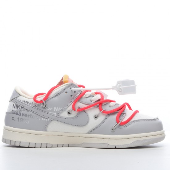 Off-White x Nike Dunk Low Lot 6 of 50 DM1602-110 Pink Gray