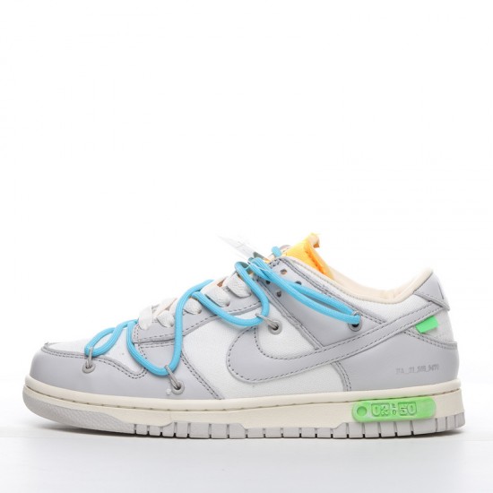 Off-White x Nike Dunk Low “04 of 50”OW DM1602-115 Blue Gray