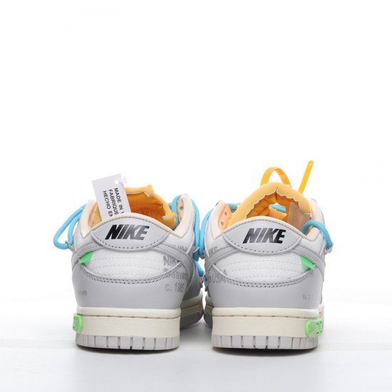 Off-White x Nike Dunk Low “04 of 50”OW DM1602-115 Blue Gray