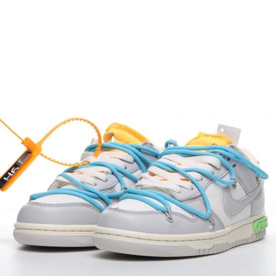 Off-White x Nike Dunk Low “04 of 50”OW DM1602-115 Blue Gray