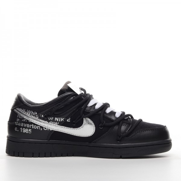 Off-White x Nike Dunk Low Lot 50 of 50 DM1602-001 Black 