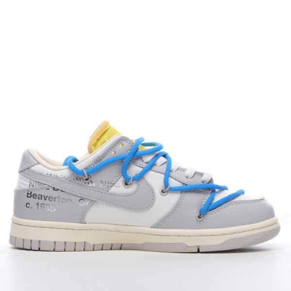 Off-White x Nike Dunk Low Lot 10 of 50 DM1602-112 Blue Gray 