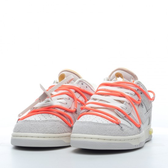 Off-White x Nike Dunk Low Lot 11 of 50 DJ0950-108 Orange Gray