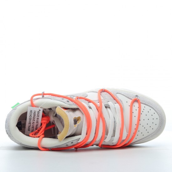 Off-White x Nike Dunk Low Lot 11 of 50 DJ0950-108 Orange Gray