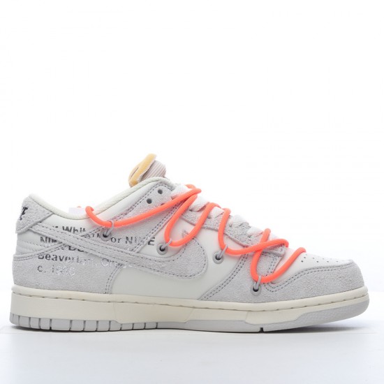 Off-White x Nike Dunk Low Lot 11 of 50 DJ0950-108 Orange Gray