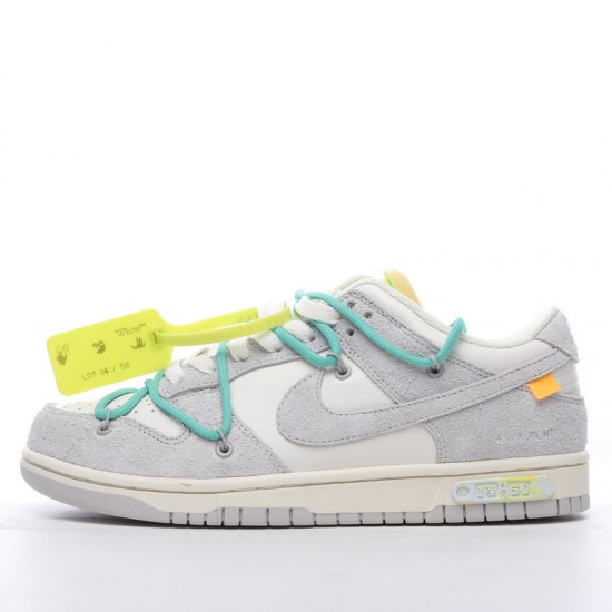 Off-White x Nike Dunk Low Lot 14 of 50 DJ0950-106 Green Gray