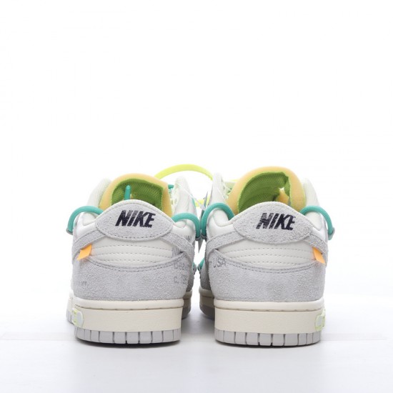 Off-White x Nike Dunk Low Lot 14 of 50 DJ0950-106 Green Gray