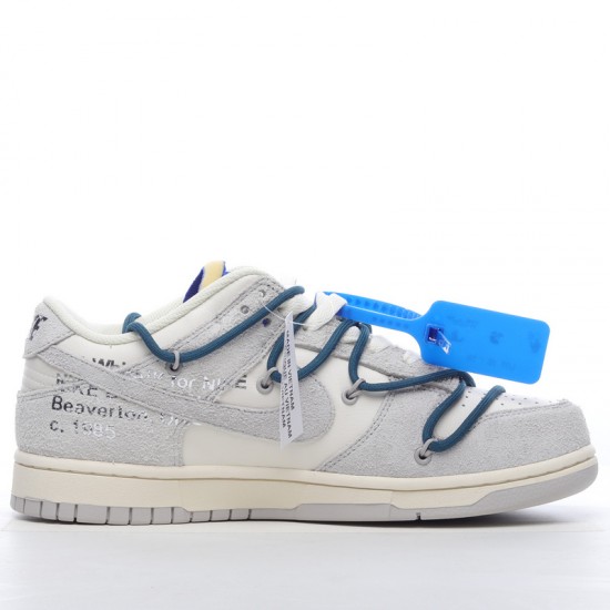 Off-White x Nike Dunk Low Lot 16 of 50 DJ0950-111 Blue Gray