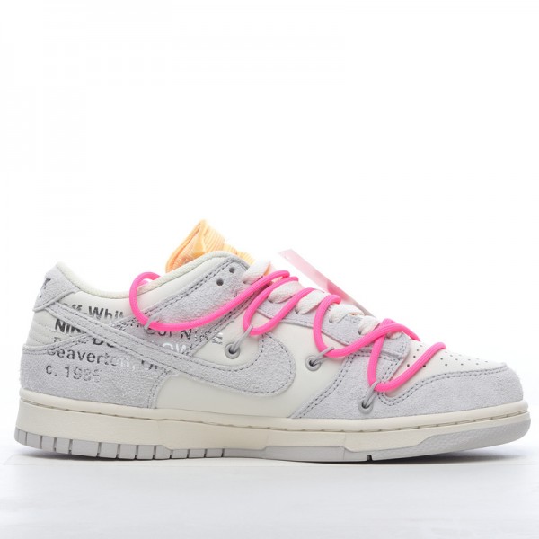 Off-White x Nike Dunk Low Lot 17 of 50 DJ0950-117 Pink Gray 