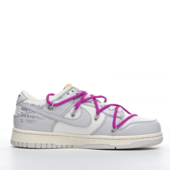 Off-White x Nike Dunk Low Lot 21 of 50 DM1602-100 Purple Gray