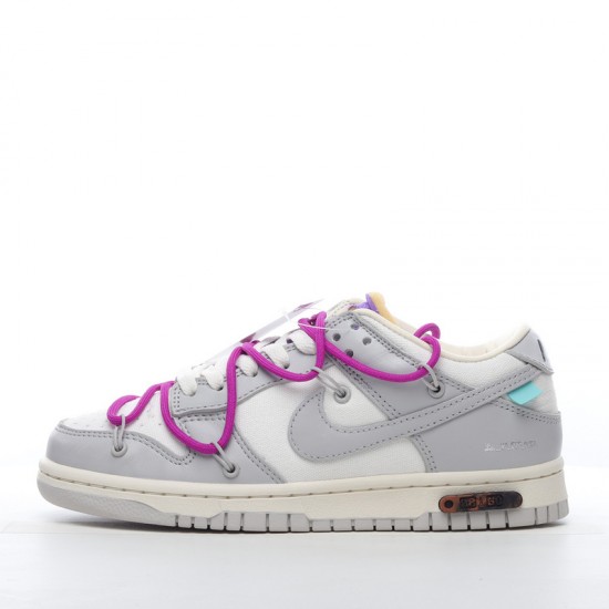 Off-White x Nike Dunk Low Lot 28 of 50 DM1602-111 Purple Gray