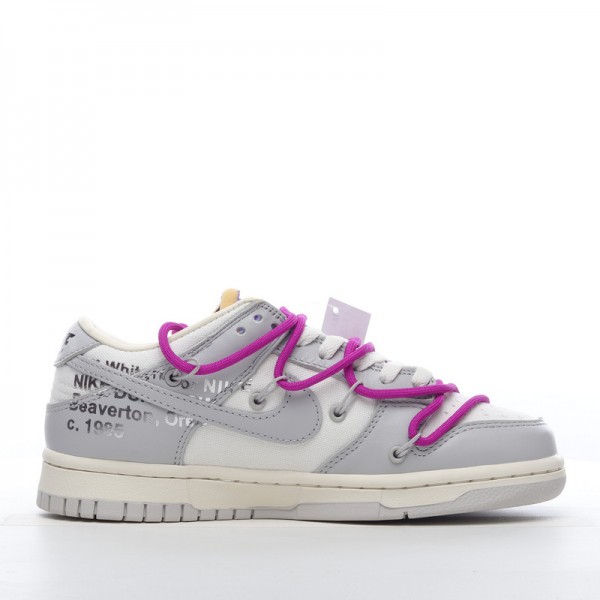 Off-White x Nike Dunk Low Lot 28 of 50 DM1602-111 Purple Gray 