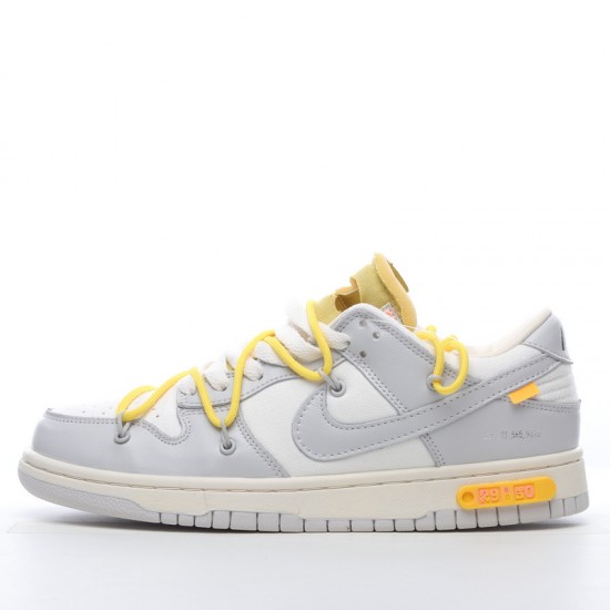 Off-White x Nike Dunk Low Lot 29 of 50 DM1602-103 Yellow Gray