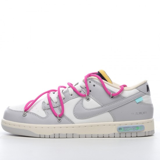 Off-White x Nike Dunk Low Lot 30 of 50 DM1602-122 Pink Gray