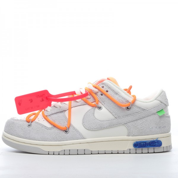 Off-White x Nike Dunk Low Lot 31 of 50 DJ0950-116 Orange Gray 