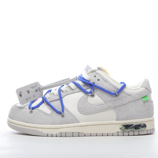 Off-White x Nike Dunk Low Lot 32 of 50 DJ0590-104 Blue Gray