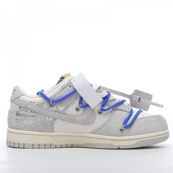 Off-White x Nike Dunk Low Lot 32 of 50 DJ0590-104 Blue Gray 