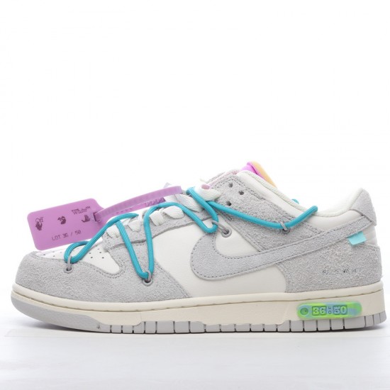 Off-White x Nike Dunk Low Lot 36 of 50 DJ0590-107 Blue Gray