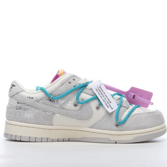 Off-White x Nike Dunk Low Lot 36 of 50 DJ0590-107 Blue Gray