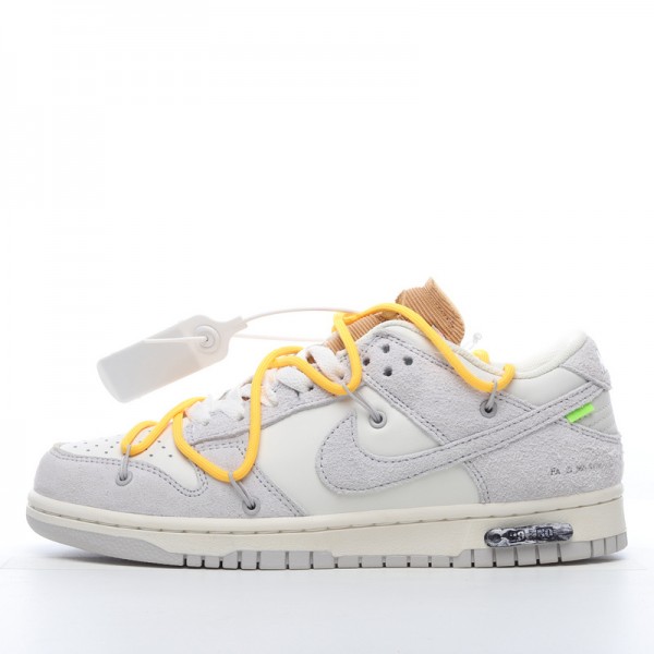 Off-White x Nike Dunk Low Lot 39 of 50 DJ0950-109 Yellow Gray 