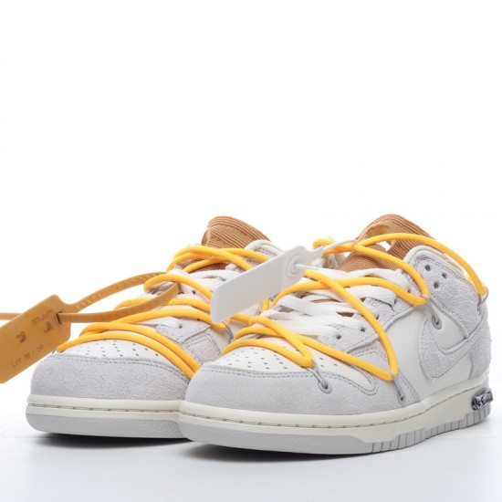 Off-White x Nike Dunk Low Lot 39 of 50 DJ0950-109 Yellow Gray