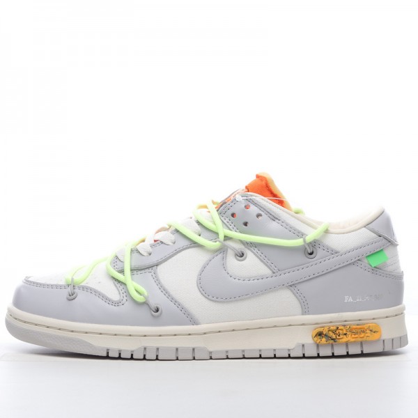 Off-White x Nike Dunk Low Lot 43 of 50 DM1602-128 Yellow Gray 