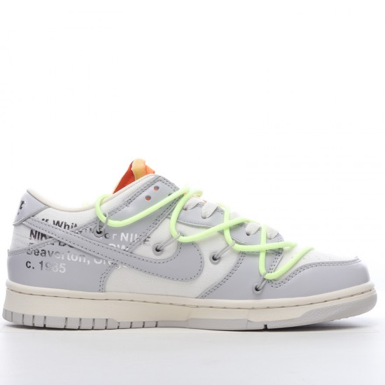 Off-White x Nike Dunk Low Lot 43 of 50 DM1602-128 Yellow Gray