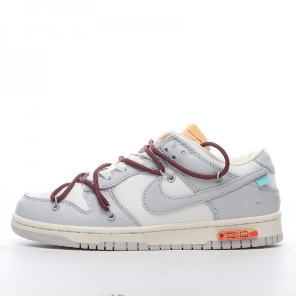 Off-White x Nike Dunk Low Lot 46 of 50 DM1602-102 Brown Gray 