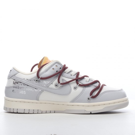 Off-White x Nike Dunk Low Lot 46 of 50 DM1602-102 Brown Gray