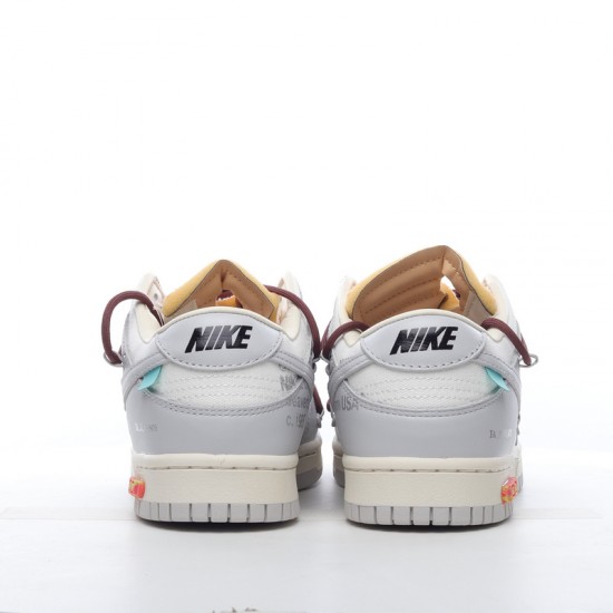 Off-White x Nike Dunk Low Lot 46 of 50 DM1602-102 Brown Gray