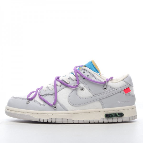 Off-White x Nike Dunk Low Lot 47 of 50 DM1602-125 Purple Gray 