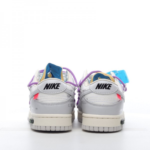 Off-White x Nike Dunk Low Lot 47 of 50 DM1602-125 Purple Gray 