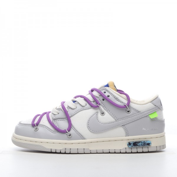 Off-White x Nike Dunk Low Lot 48 of 50 DM1602-107 Purple Gray 