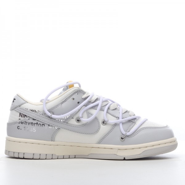 Off-White x Nike Dunk Low Lot 49 of DM1602-123 Purple Gray 