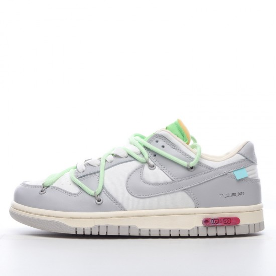 Off-White x Nike Dunk Low Lot 7 of 50 DM1602-108 Green Gray